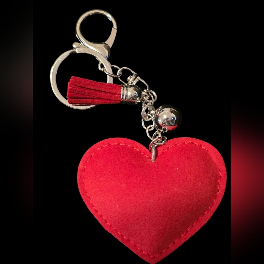 Miami Rhinestone Heart – Sparkly Bling Bag Charm And Keychain - Picture 3 of 3